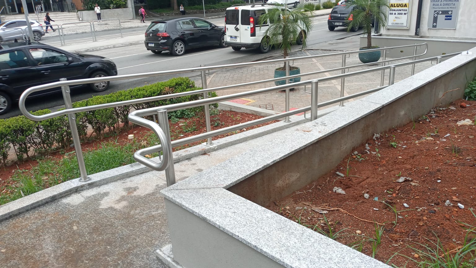 corrimao de acessibilidade em aco inox